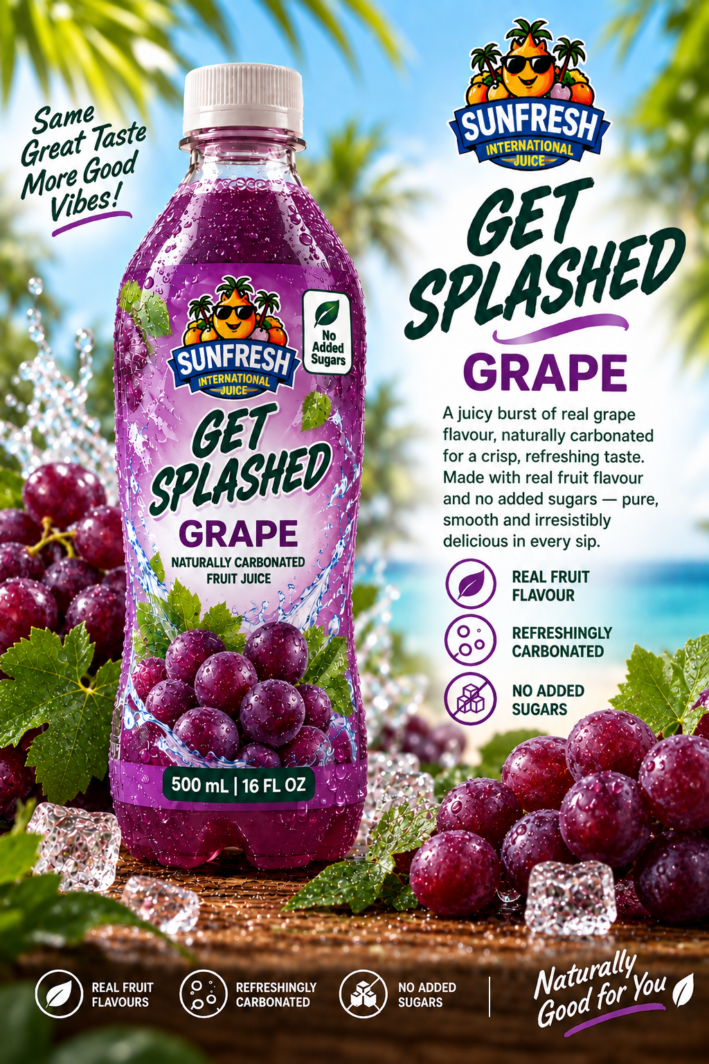 Sunfresh Grape 16oz Bottle