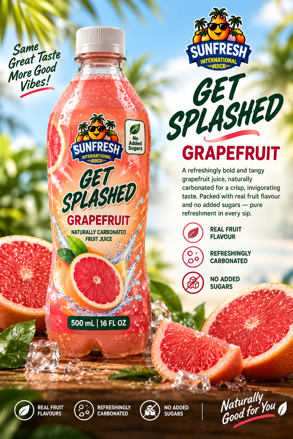 Sunfresh Grapefruit 16oz Bottle